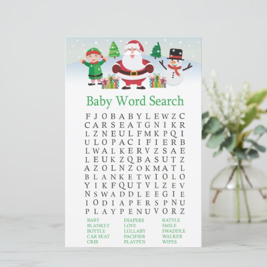 Cute Santa Baby word scramble game (Staand voorkant)