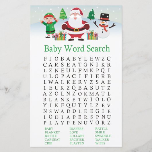 Cute Santa Baby word scramble game (Voorkant)