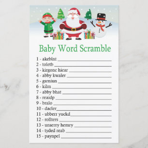 Cute Santa Baby word scramble game