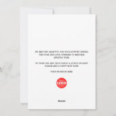 Cute Santa Bee Apiary Business Logo Christmas Feestdagenkaart (Achterkant)