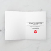 Cute Santa Bee Apiary Logo Business Christmas Feestdagen Kaart (Binnen)