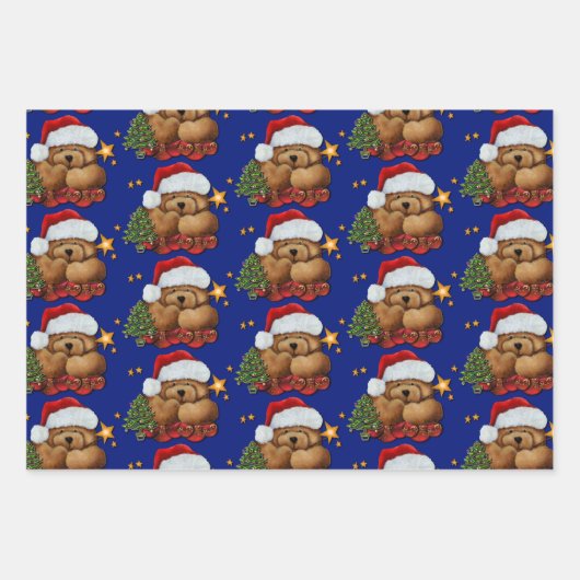 Cute Santa Beer Inpakpapier Vel (Voorkant 3)