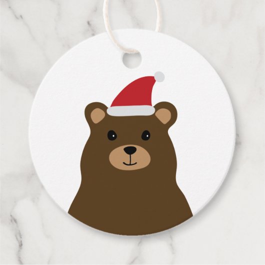 Cute Santa Beer Merry Kerstmis Label, feestdag Bedankjes Labels (Voorkant)