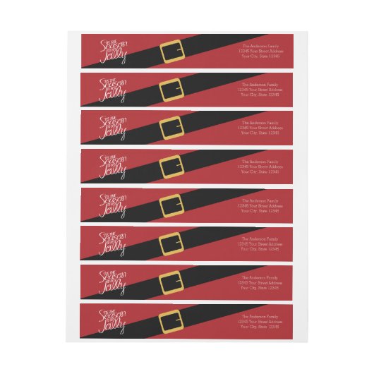 Cute Santa Buckle voor kerstKaarten (Vel)