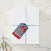 Cute Santa Bunny Cadeaulabel (Met Touw)