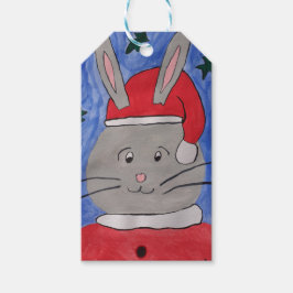 Cute Santa Bunny Cadeaulabel