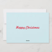 Cute Santa Bunny Flat Kerstmis Kaart (Achterkant)