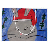Cute Santa Bunny Groot Cadeauzakje (Achterkant)
