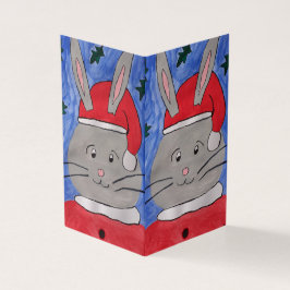 Cute Santa Bunny-kerstkaart Kaart