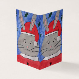 Cute Santa Bunny-kerstkaart Kaart