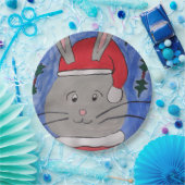 Cute Santa Bunny Papieren Bordje (Feest)