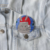 Cute Santa Bunny Ronde Button 7,6 Cm (In situ)