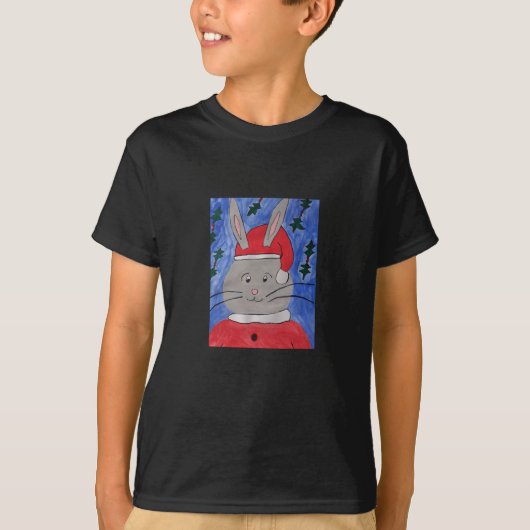 Cute Santa Bunny T-shirt (Voorkant)