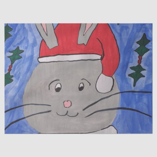 Cute Santa Bunny Tissuepapier (Voorkant)