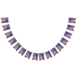 Cute Santa Bunny Vlaggetjes