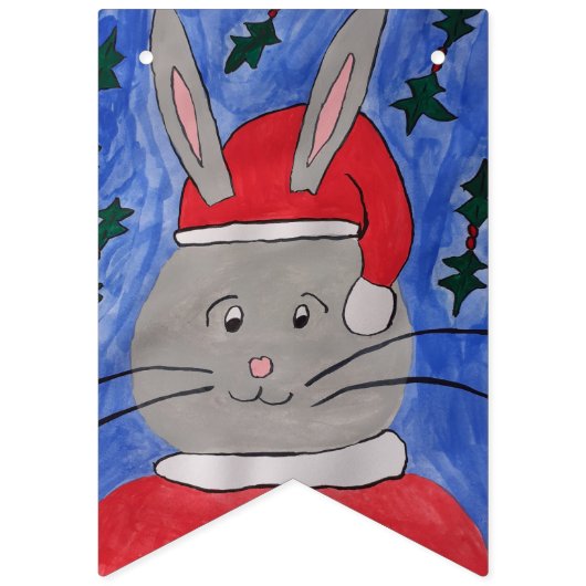 Cute Santa Bunny Vlaggetjes (Tweede vlag)