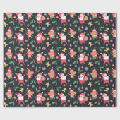 Cute Santa Cadeaupapier (Vlak)