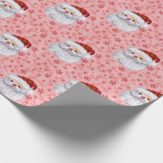 Cute Santa Cadeaupapier (Hoek)