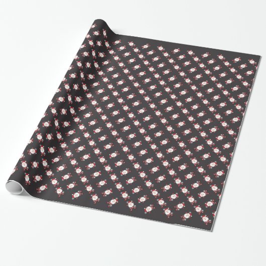 Cute Santa Cadeaupapier (Uitgerold)