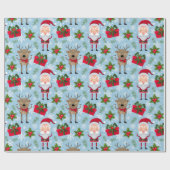 Cute Santa Cadeaupapier (Vlak)