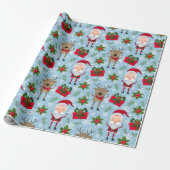 Cute Santa Cadeaupapier (Uitgerold)