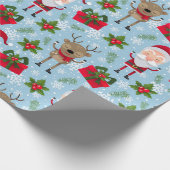 Cute Santa Cadeaupapier (Hoek)