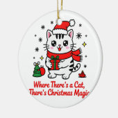  Cute Santa Cat Christmas - Holiday Tree Decor Keramisch Ornament (Links)