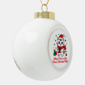  Cute Santa Cat Christmas - Holiday Tree Decor Keramische Bal Ornament (Links)