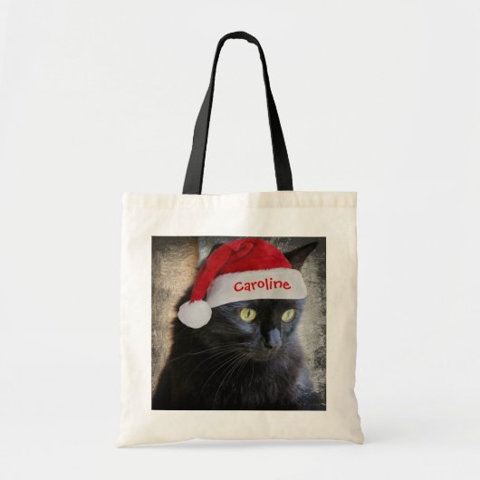 Cute Santa Cat kerstcadeau, speciaal ontwikkeld Tote Bag (Voorkant)