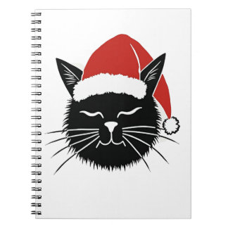 Cute Santa Cat Lover Christmas Men Women Kids T-Sh Notitieboek