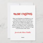 Cute Santa Cats Humorous Cat Lover Meowy Christmas Feestdagenkaart (Achterkant)