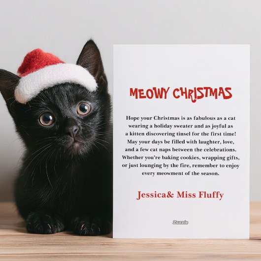 Cute Santa Cats Humorous Cat Lover Meowy Christmas Feestdagenkaart