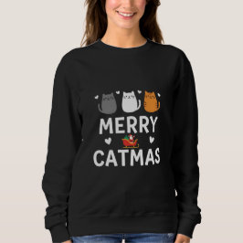 Cute Santa Cats Merry Catmas Festive Kitty Christm Trui