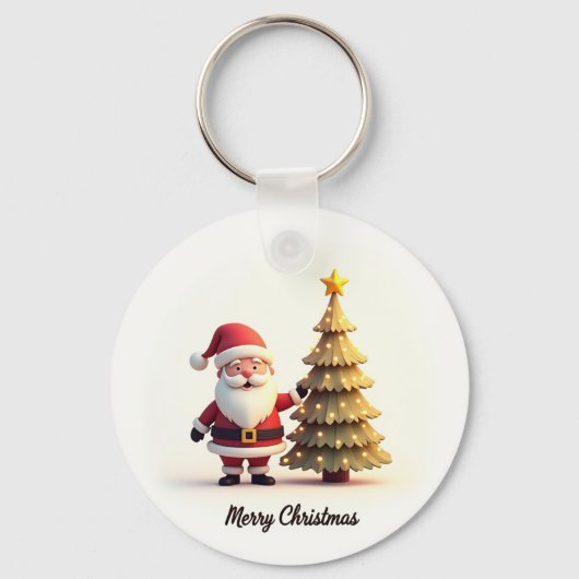 Cute Santa Christmas Keychain (Voorkant)
