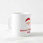 Cute Santa Christmas Mug for Kids Koffiemok (Voorkant links)