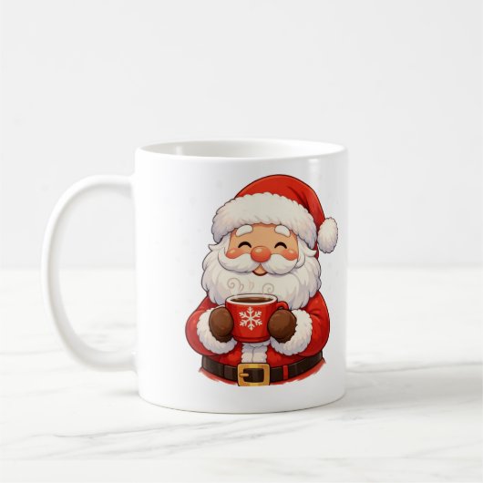 “Cute Santa Christmas Mug” Koffiemok (Links)