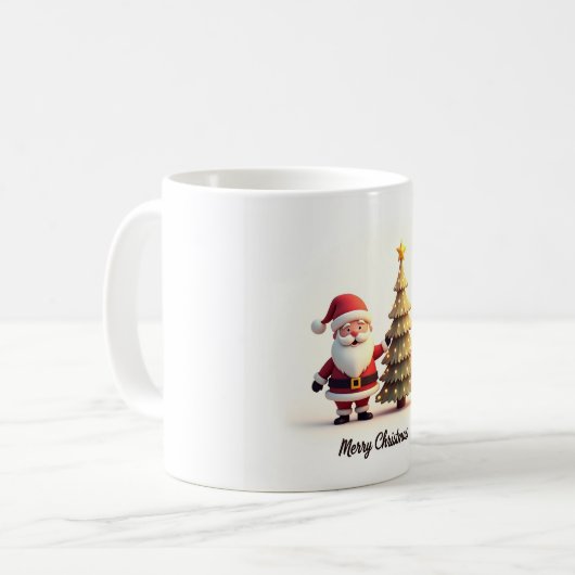 Cute Santa Christmas Mug Koffiemok (Voorkant links)