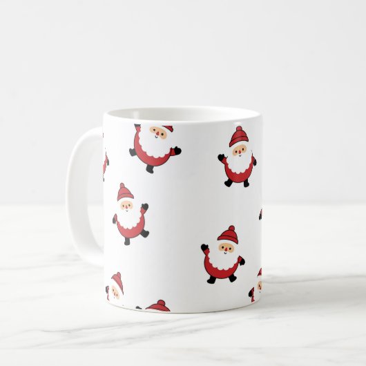 Cute Santa Christmas Mug Koffiemok (Voorkant links)
