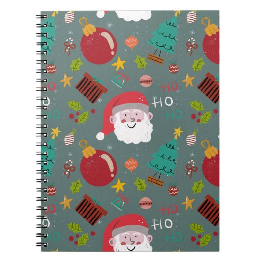 Cute Santa Christmas Notebook Notitieboek (Voorkant)