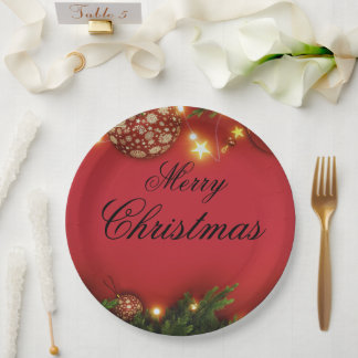 Cute Santa Christmas Plate – Festive Holiday Gift  Papieren Bordje