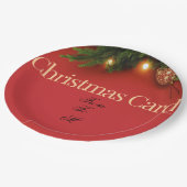 Cute Santa Christmas Plate – Festive Holiday Gift  Papieren Bordje (Gekanteld)