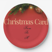 Cute Santa Christmas Plate – Festive Holiday Gift  Papieren Bordje (Voorkant)