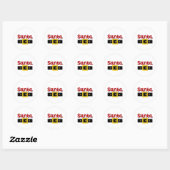 CUTE **SANTA* CHRISTMAS RONDE STICKER (Vel)