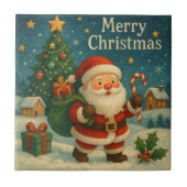 cute santa christmas tegeltje (Voorkant)