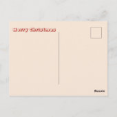 Cute Santa Claus Abstract Floral Retro Christmas Briefkaart (Achterkant)