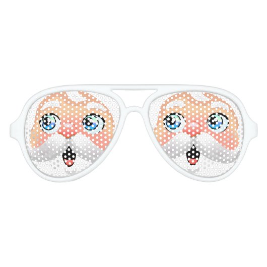 Cute Santa Claus Aviator Zonnebril (Voorkant)