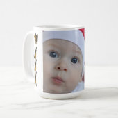 Cute Santa Claus Baby Foto Koffiemok (Voorkant links)