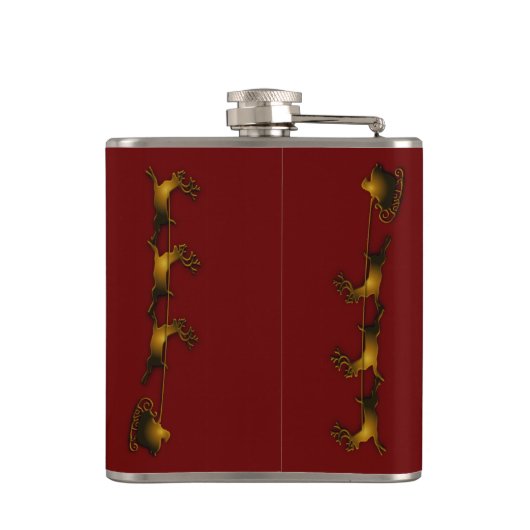 Cute Santa Claus Baby Foto Vinyl Wrapped Flask Heupfles (Achterkant)