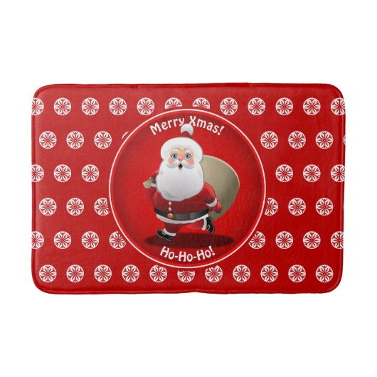 Cute Santa Claus Badmat (Voorkant)