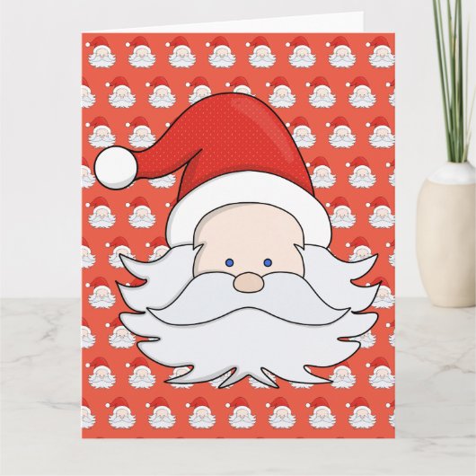 Cute Santa Claus Bedankkaart (Voorkant)